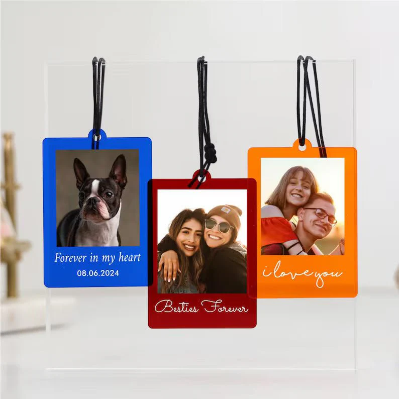 Custom Photo Car Mirror Tag - Image 3