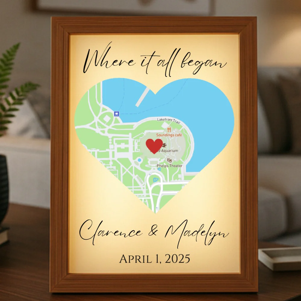 Where It All Began Couple's Map – An Illuminated Story - Image 8