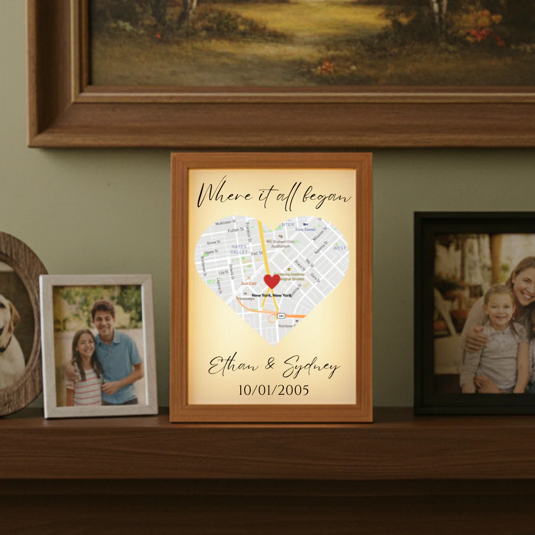 Where It All Began Couple's Map – An Illuminated Story - Image 9
