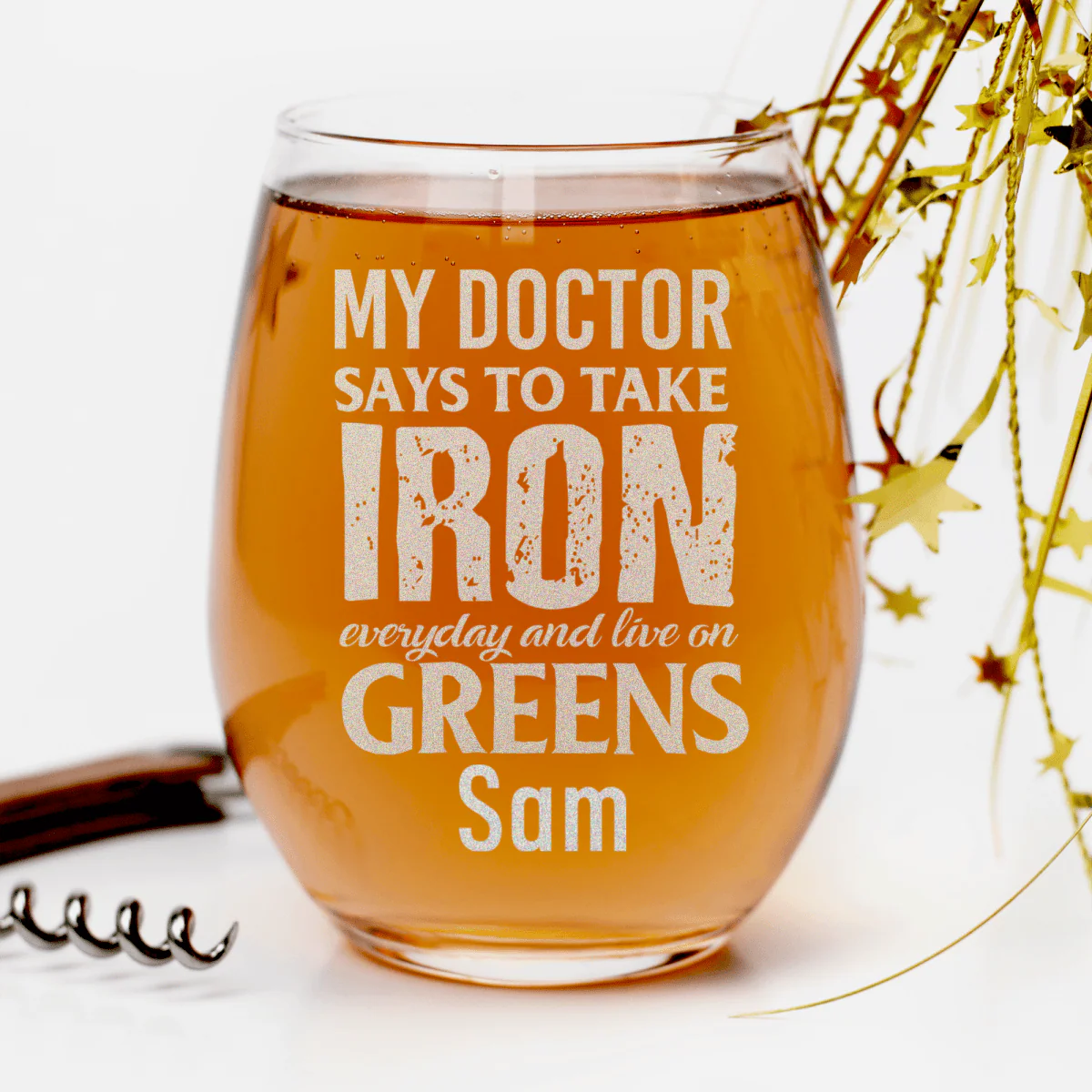 Doctors Orders For Golf Stemless Wine Glass - Image 2
