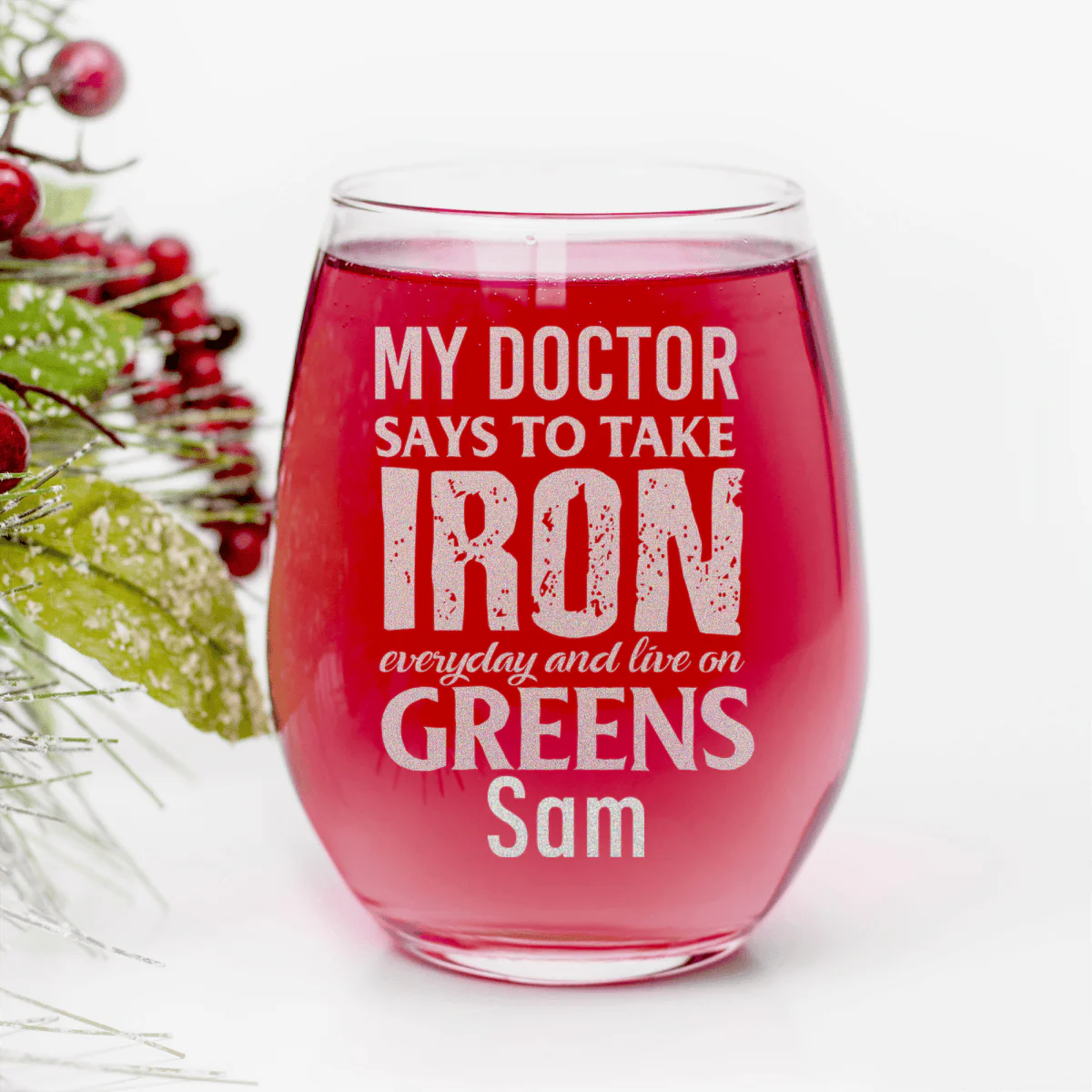Doctors Orders For Golf Stemless Wine Glass - Image 7