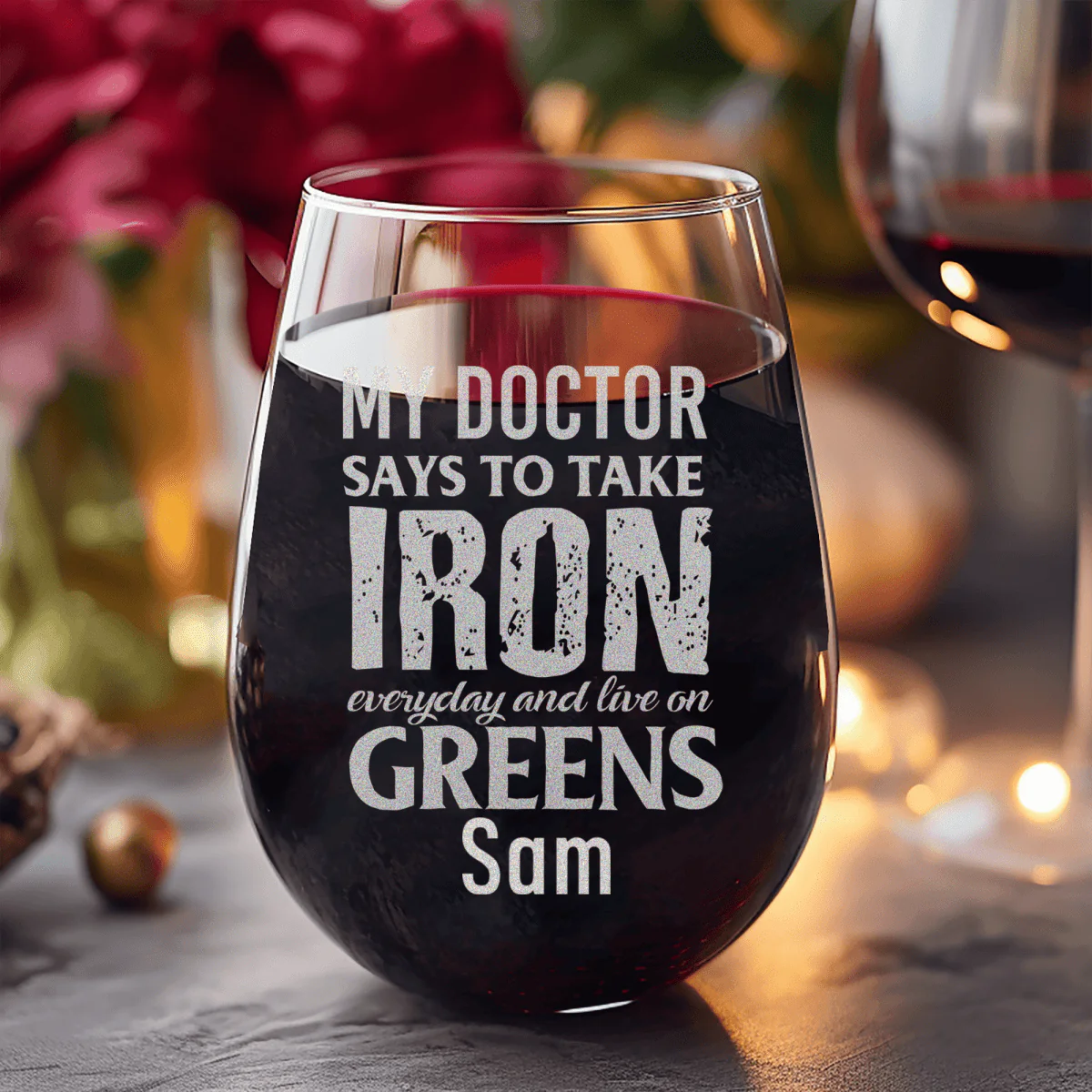 Doctors Orders For Golf Stemless Wine Glass - Image 8