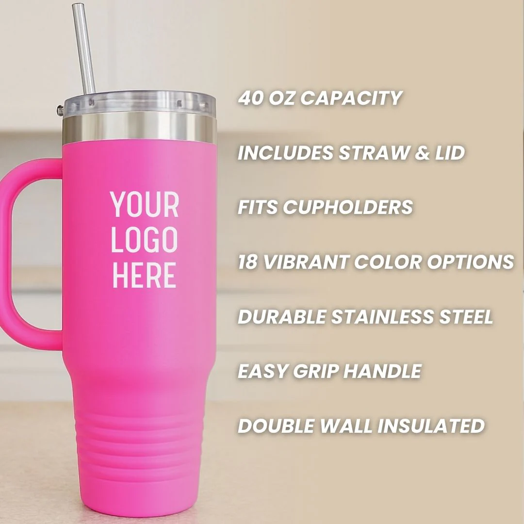 Custom Logo 40 oz. Tumbler - Image 4