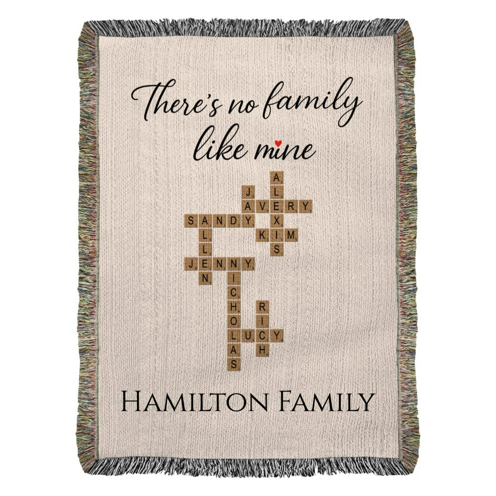 Family Crossword Personalized Woven Blanket - Image 10