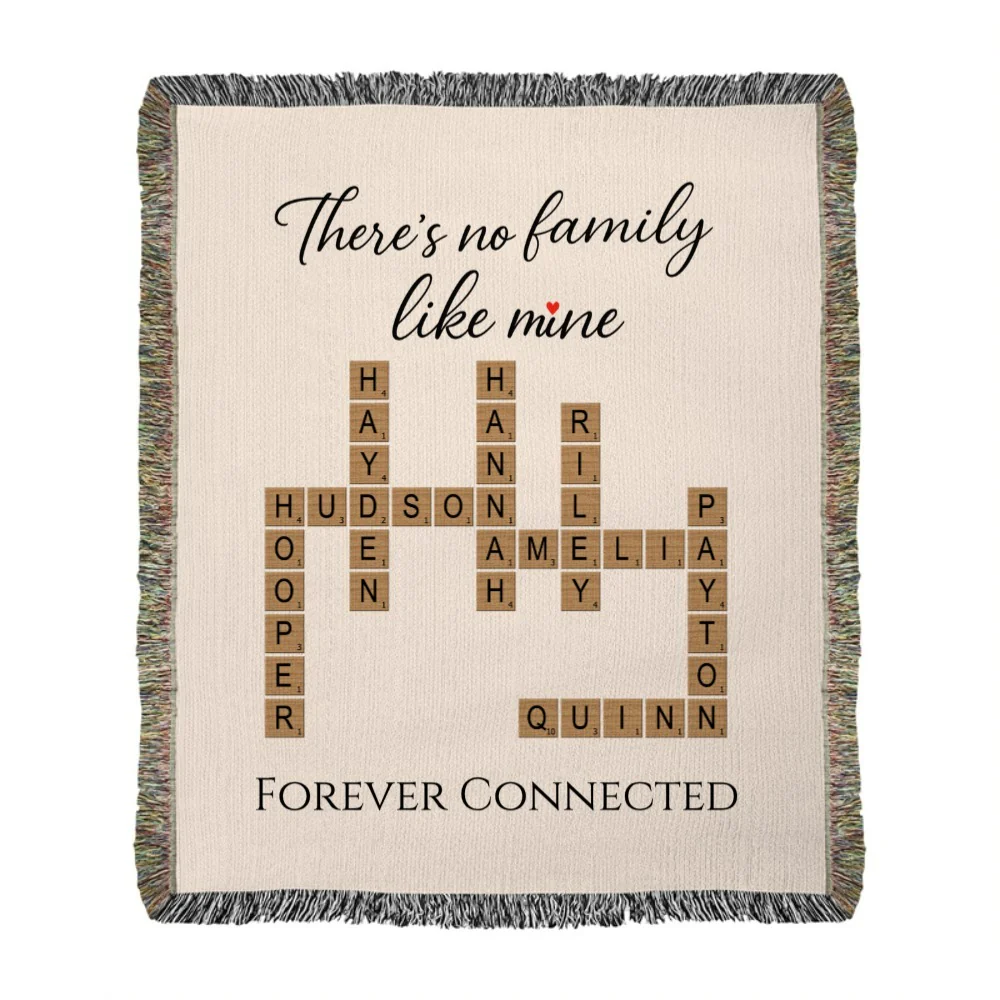 Family Crossword Personalized Woven Blanket - Image 11