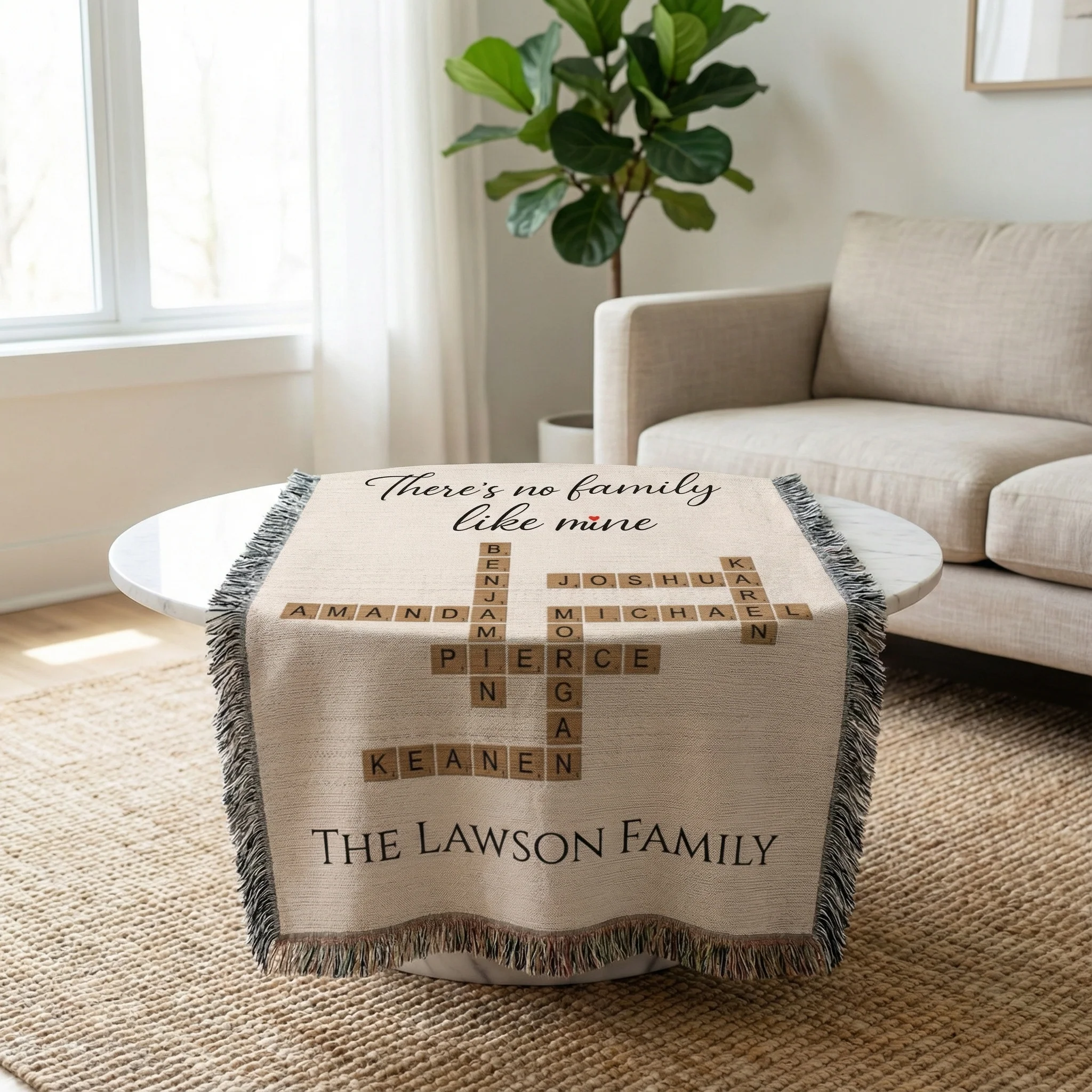 Family Crossword Personalized Woven Blanket - Image 8