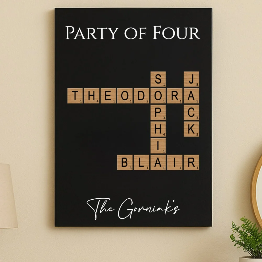 Personalized Family Crossword Wall Sign - Image 11