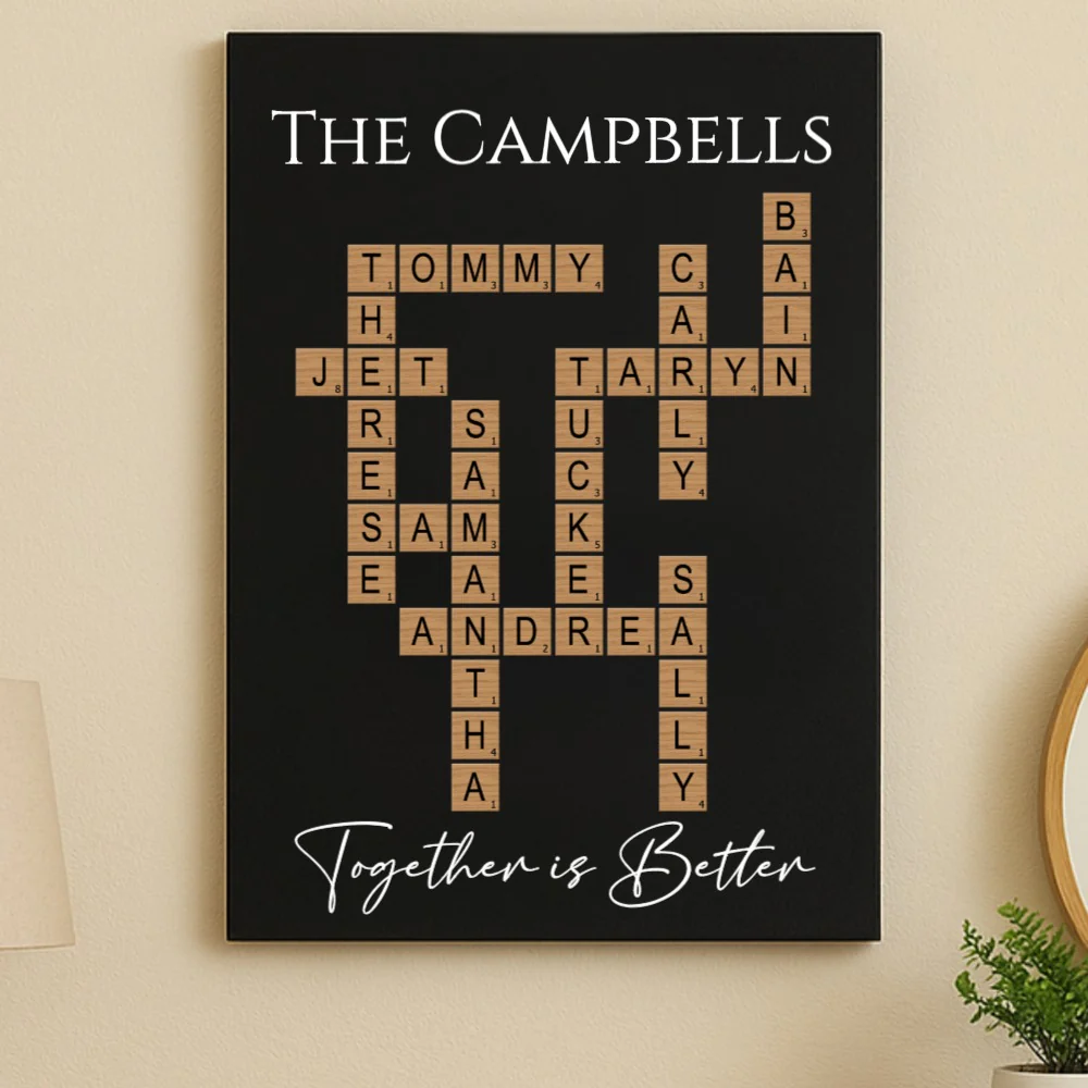 Personalized Family Crossword Wall Sign - Image 13