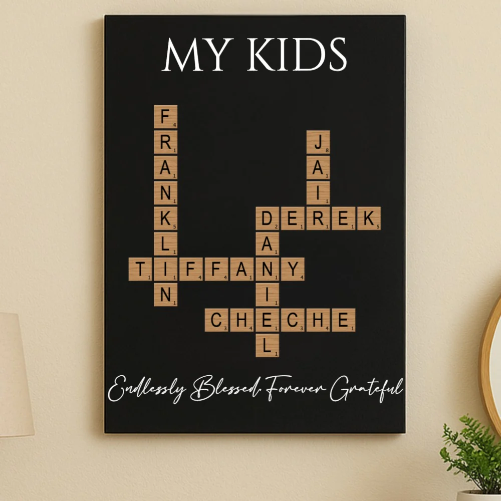 Personalized Family Crossword Wall Sign - Image 14