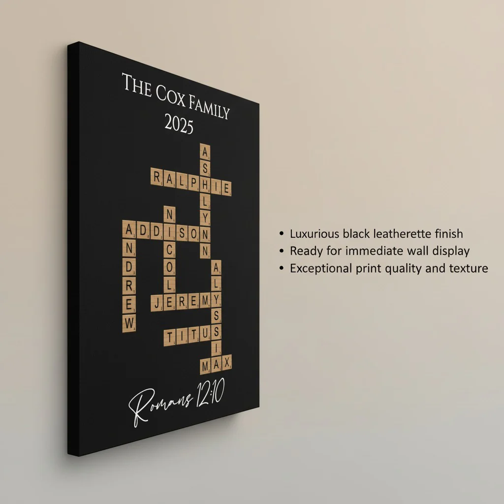 Personalized Family Crossword Wall Sign - Image 6