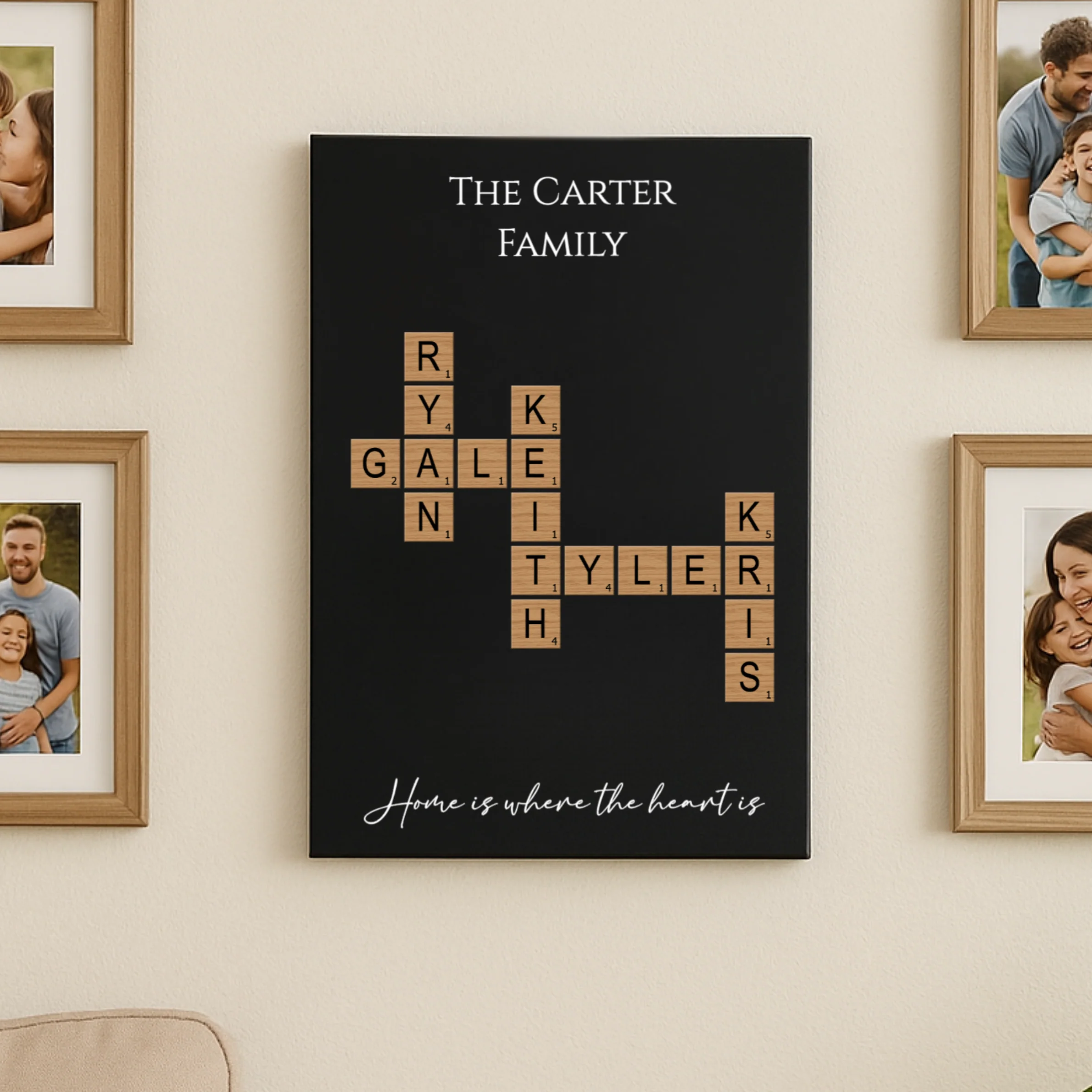 Personalized Family Crossword Wall Sign - Image 8