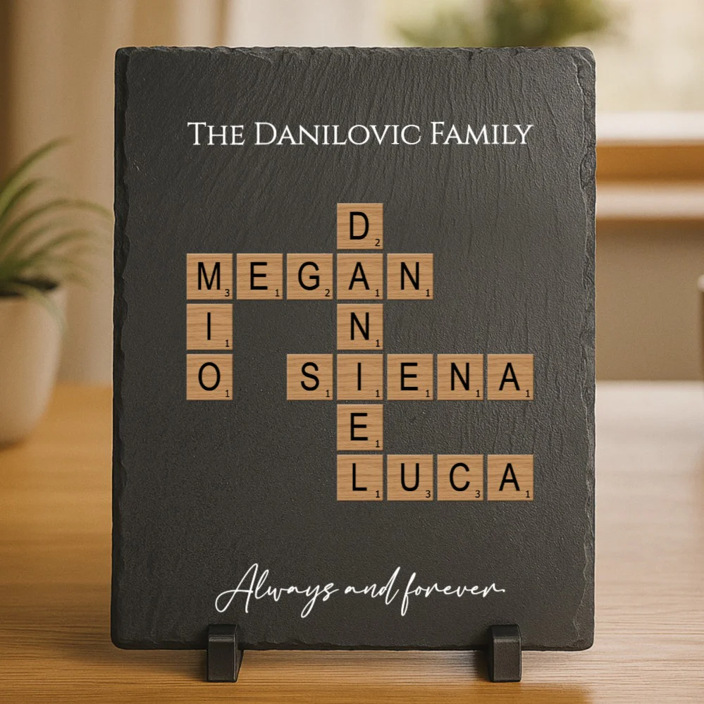 Family Crossword Slate Plaque - Image 10