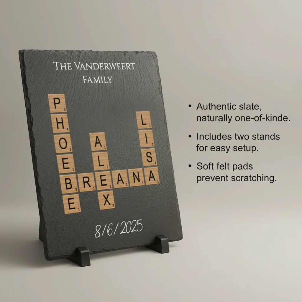 Family Crossword Slate Plaque - Image 3