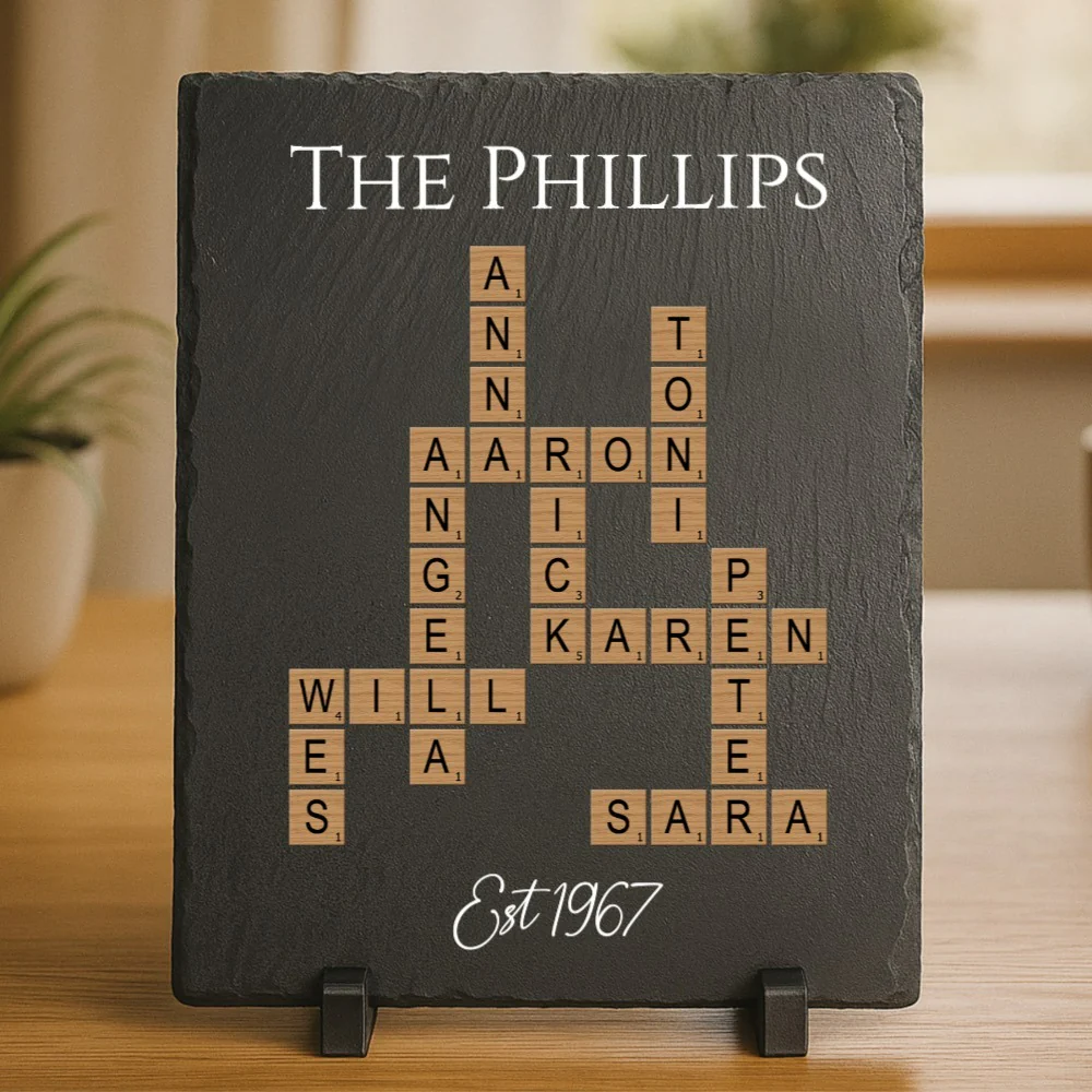Family Crossword Slate Plaque - Image 7