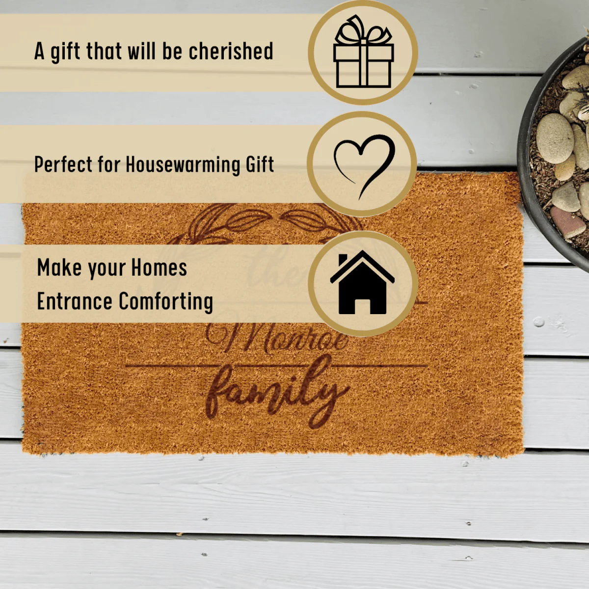 Family Legacy And Leaves Engraved Door Mat - Image 4