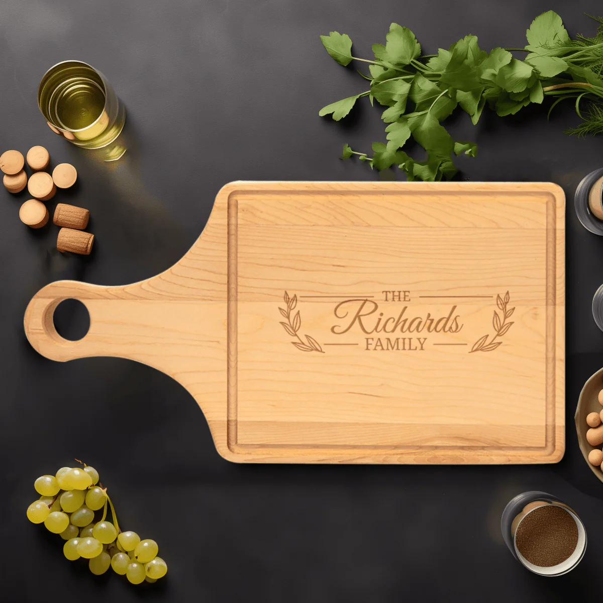 Family Noble Knot Maple Paddle Cutting Board - Image 3