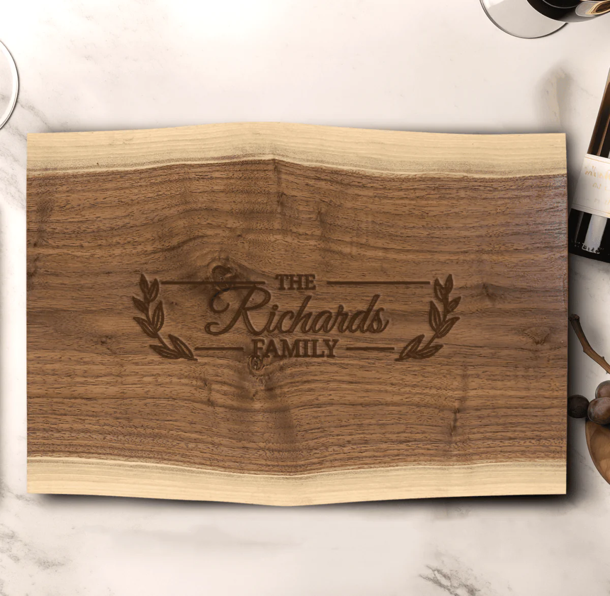 Family Noble Knot Walnut Cutting Board - Image 2