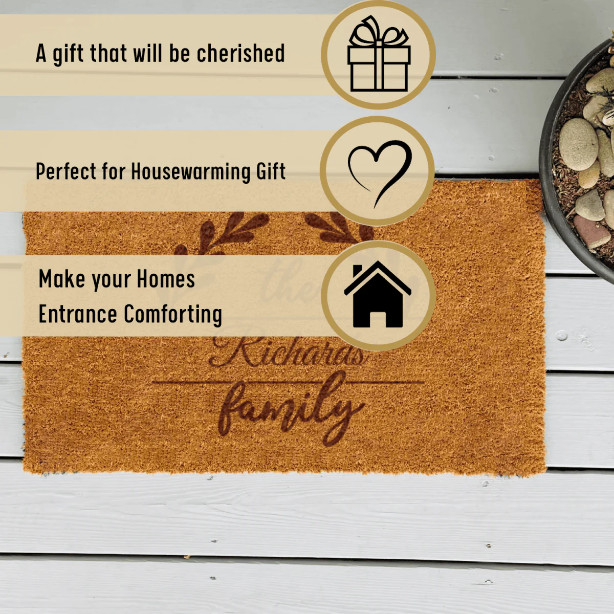 Family Vines Engraved Door Mat - Image 4