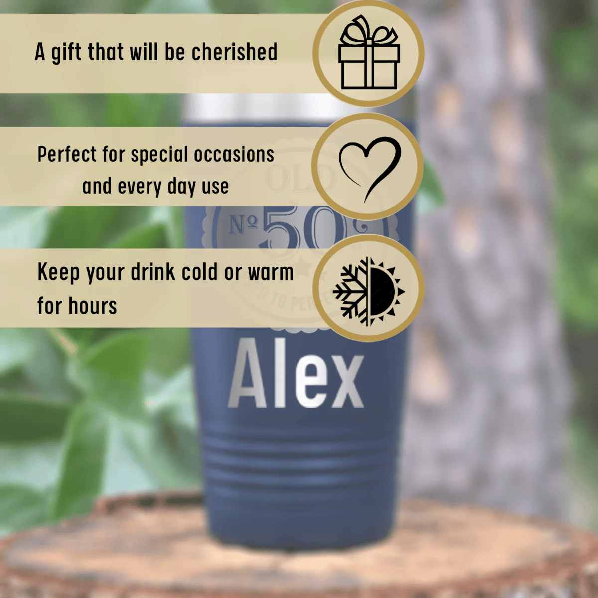 Fifty Aged To Perfection Tumbler - Image 4