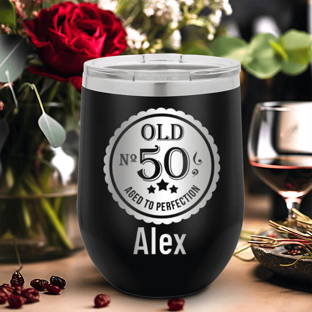 Fifty Aged To Perfection Wine Tumbler - Image 10