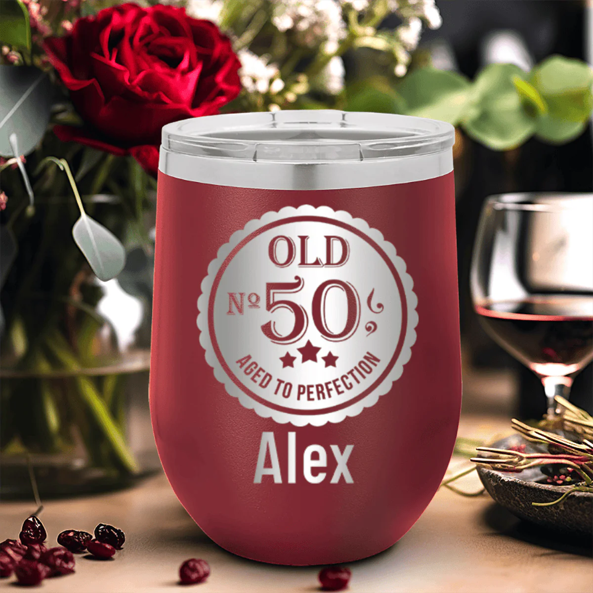 Fifty Aged To Perfection Wine Tumbler - Image 14