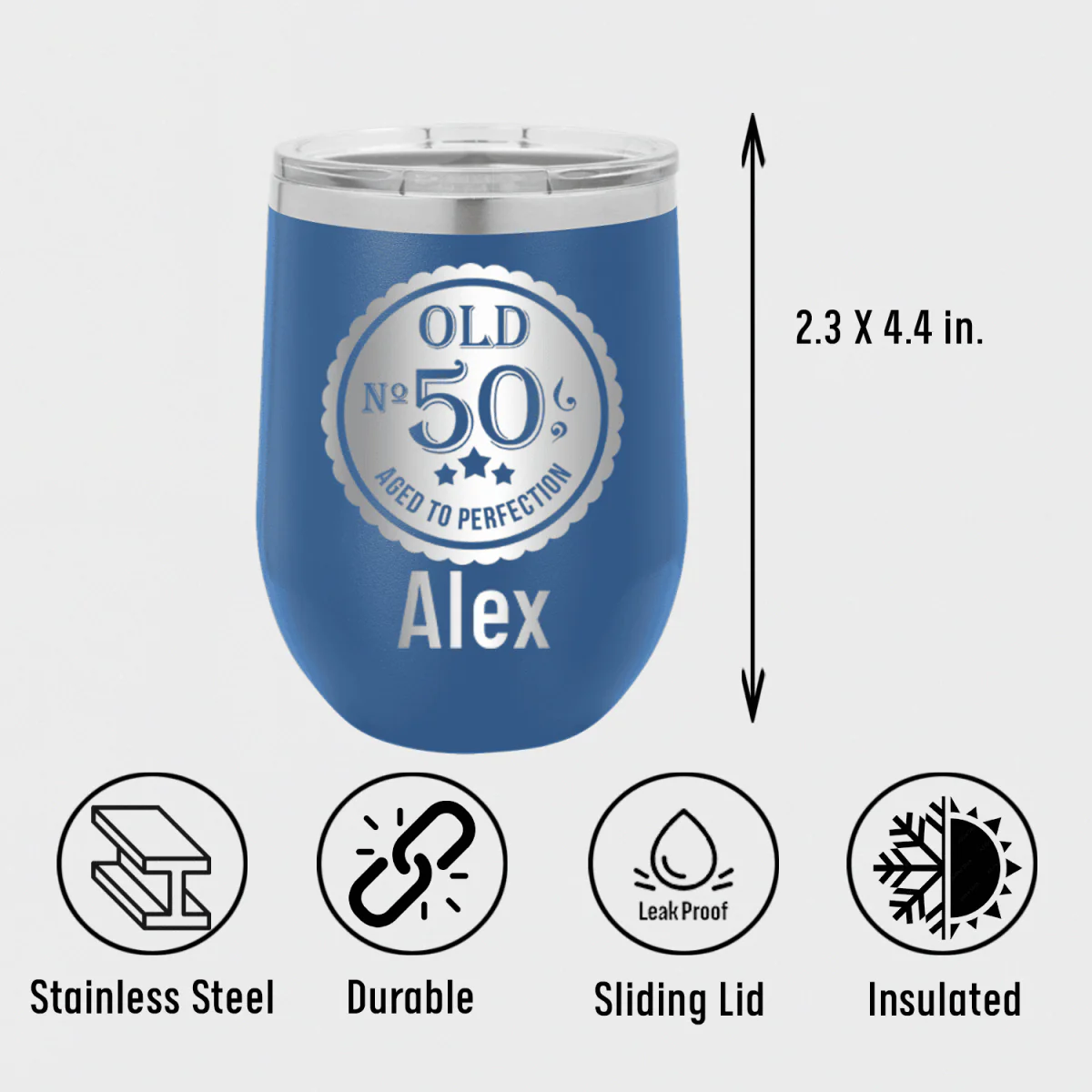Fifty Aged To Perfection Wine Tumbler - Image 5