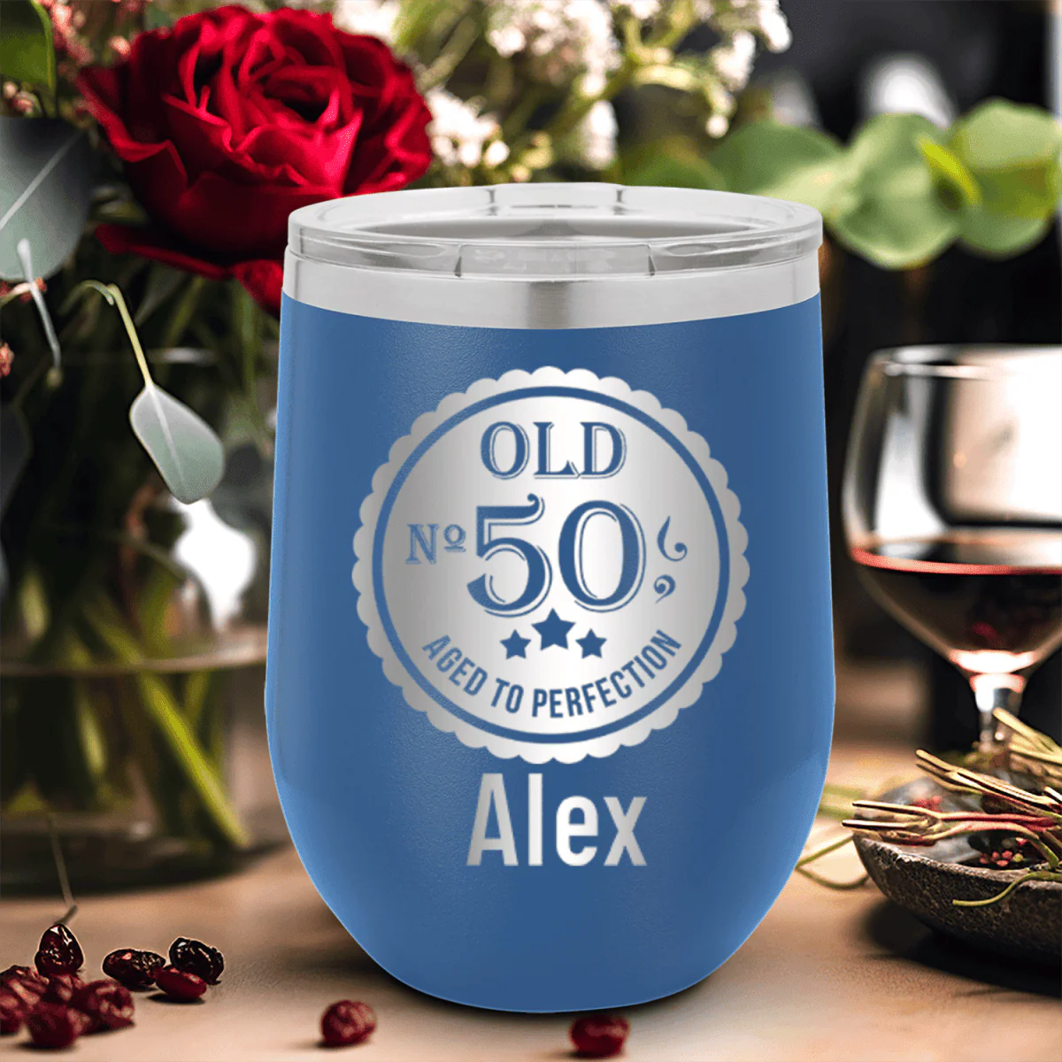 Fifty Aged To Perfection Wine Tumbler - Image 7