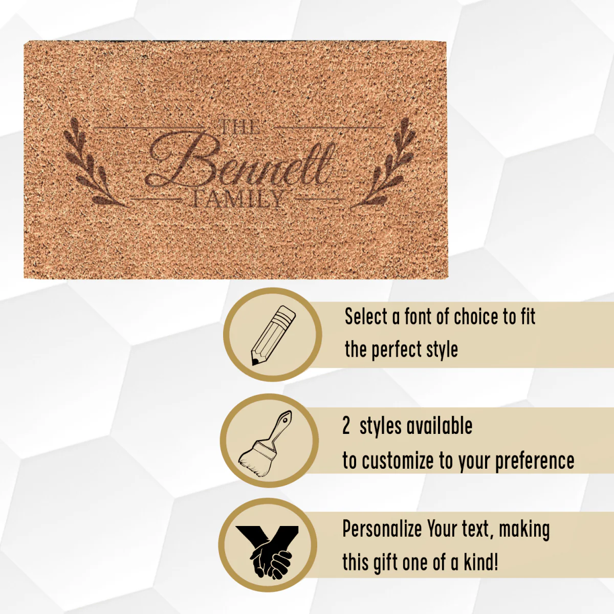 Flourishing Family Engraved Door Mat - Image 3
