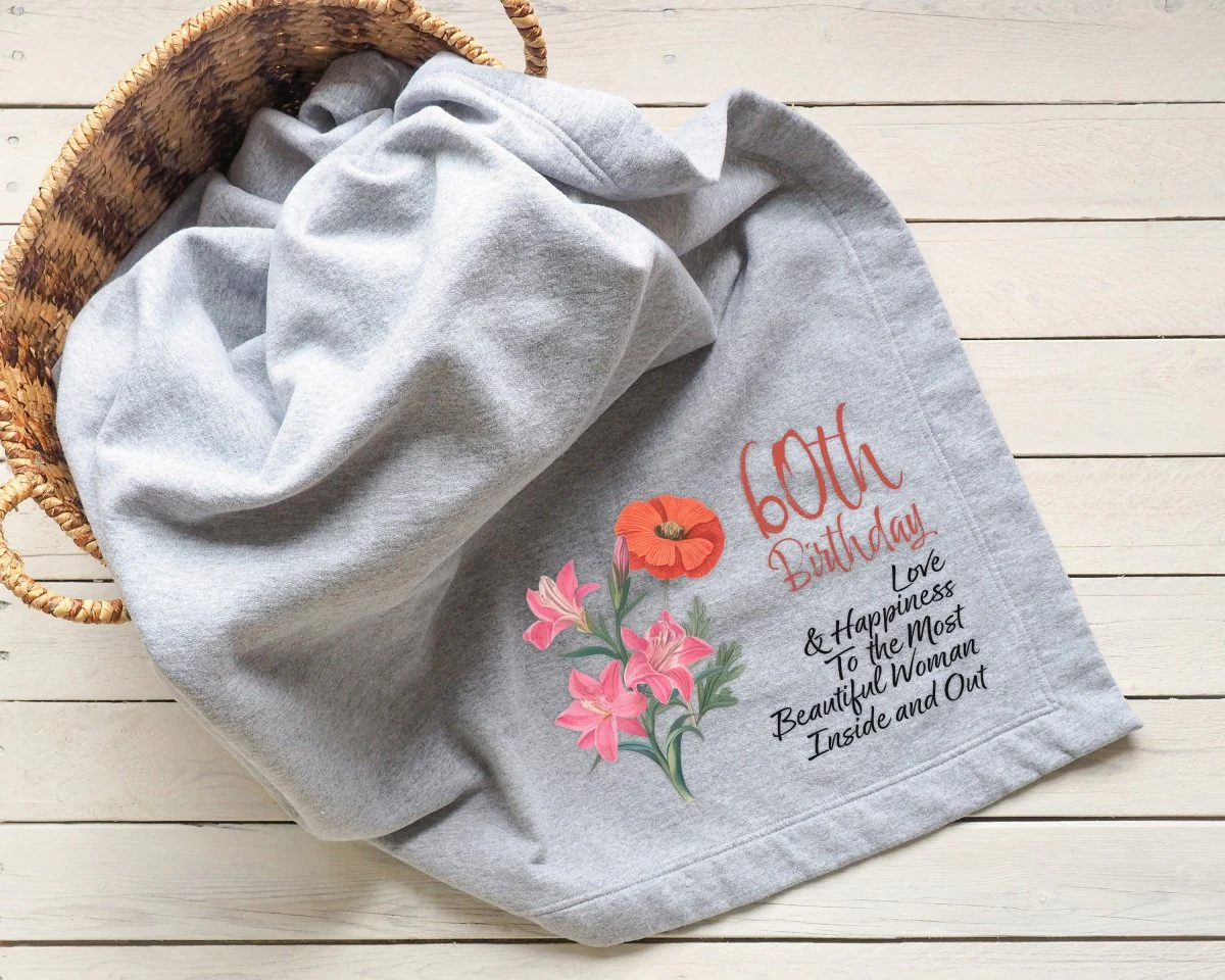 Blossoms Custom Age Birthday Blanket - Image 7
