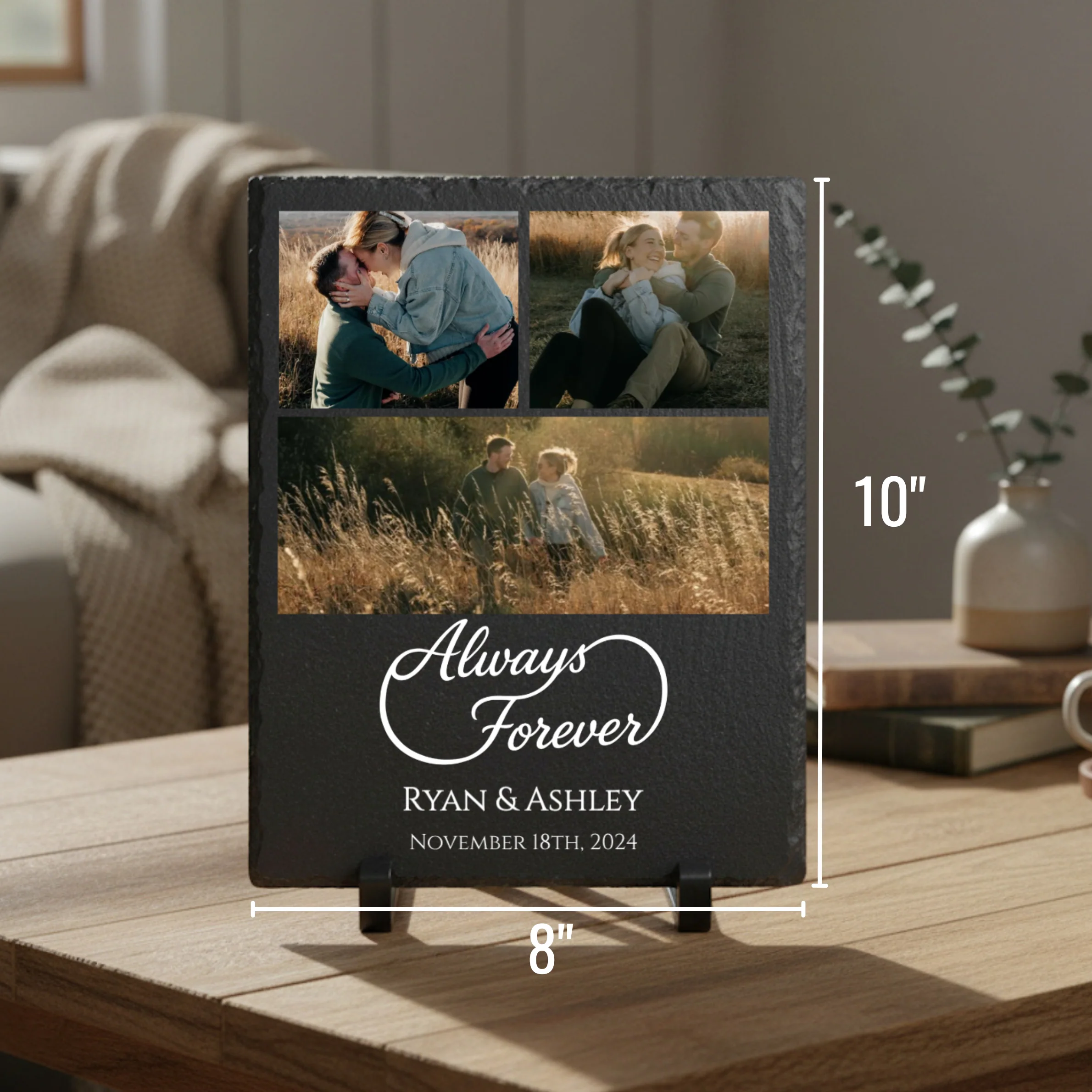Forever & Always Custom Photo Slate Plaque - Image 5