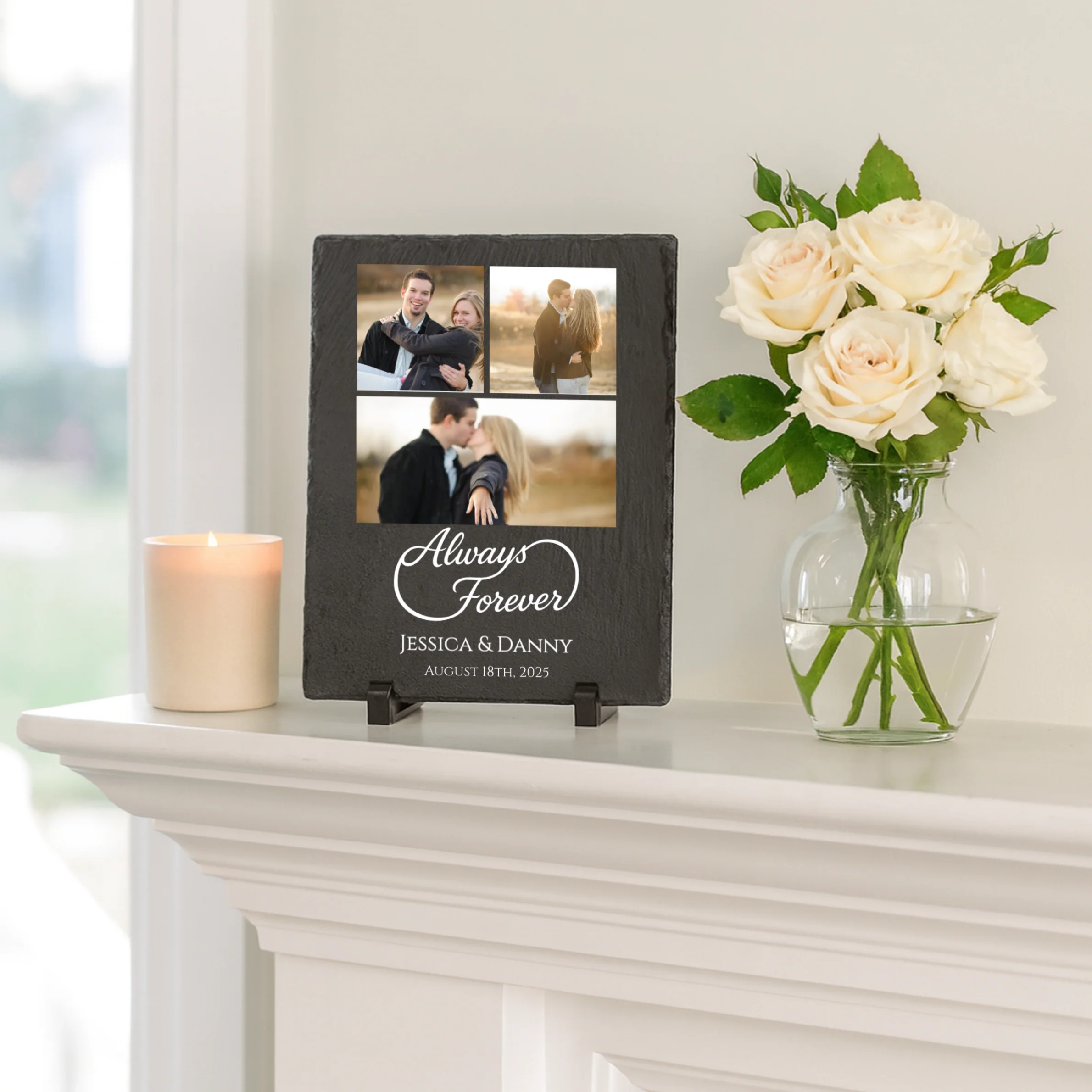 Forever & Always Custom Photo Slate Plaque - Image 6