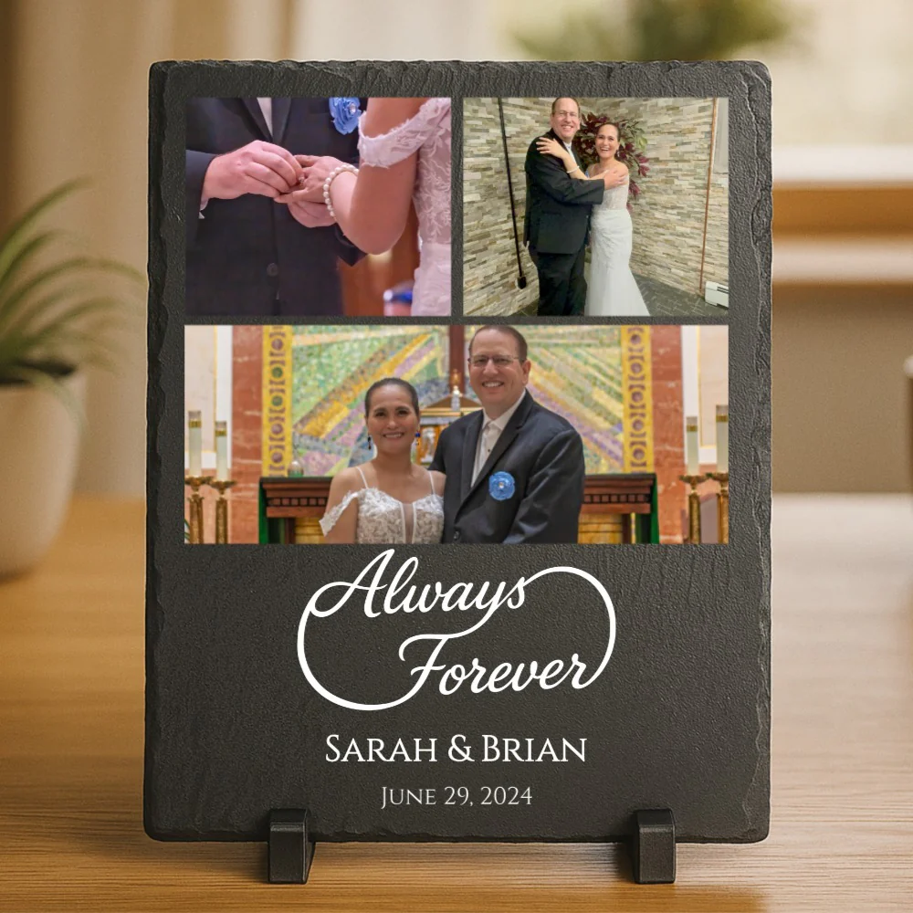 Forever & Always Custom Photo Slate Plaque - Image 7