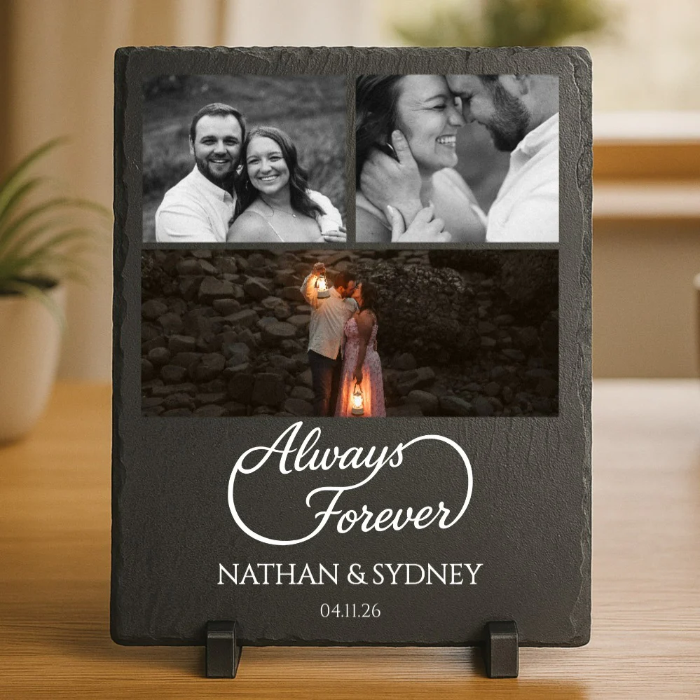 Forever & Always Custom Photo Slate Plaque - Image 8