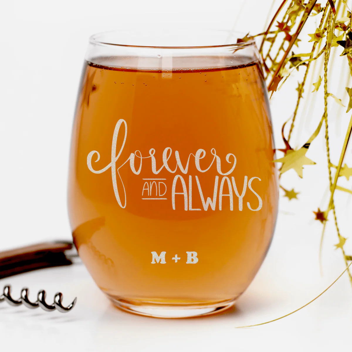 Forever And Always Stemless Wine Glass - Image 2