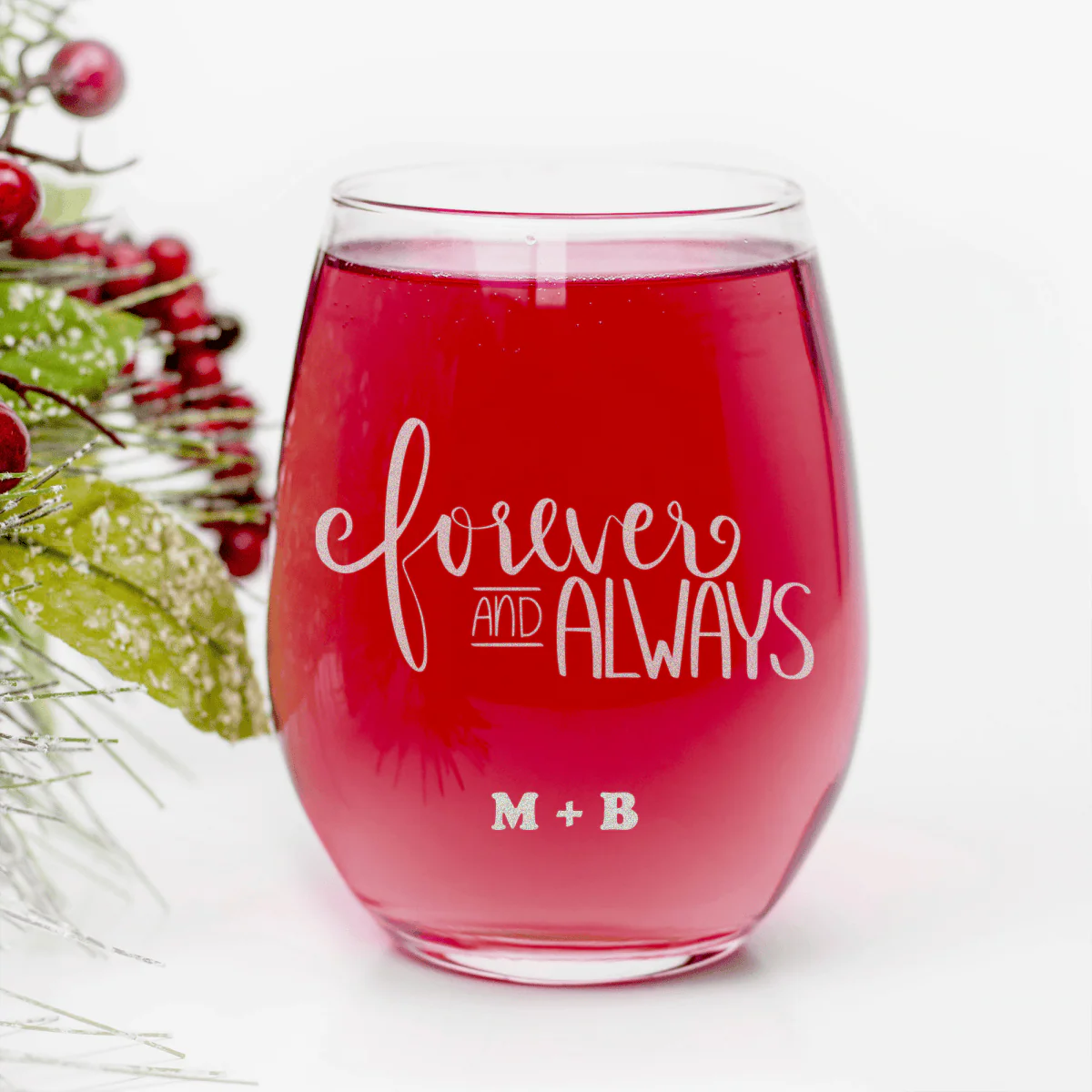 Forever And Always Stemless Wine Glass - Image 4