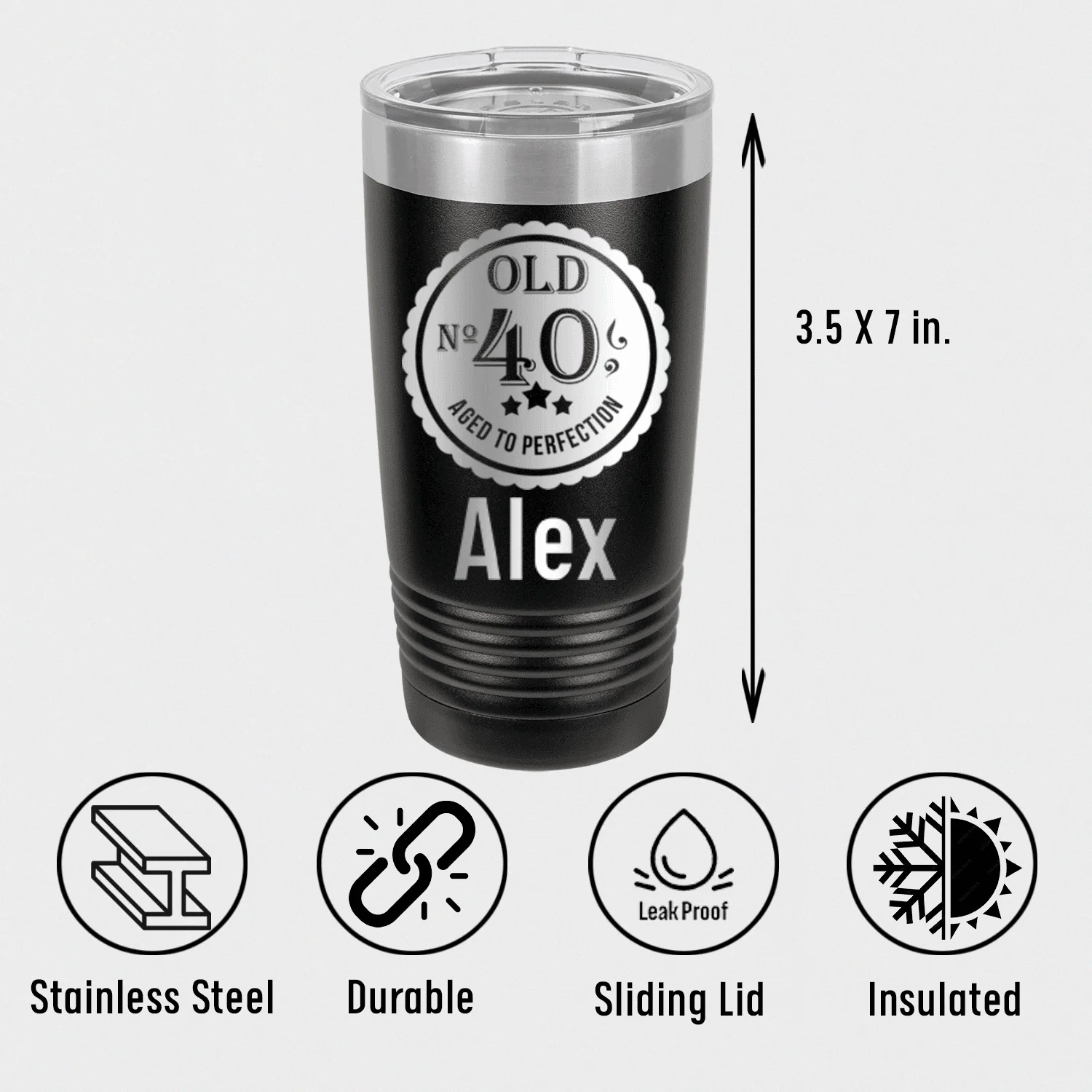 Fourty Aged To Perfection Tumbler - Image 3