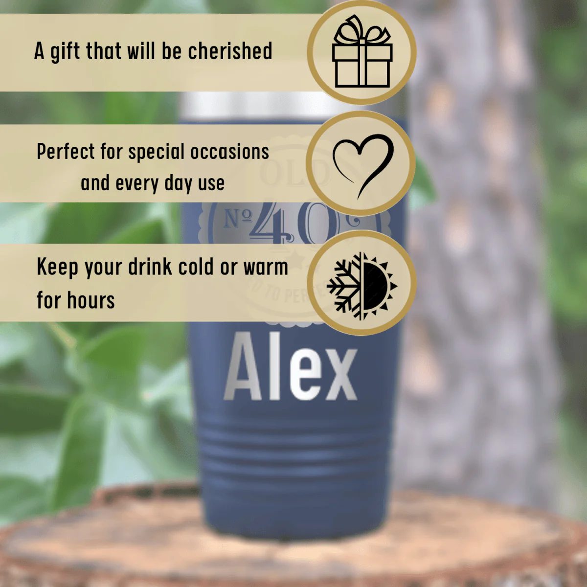 Fourty Aged To Perfection Tumbler - Image 4