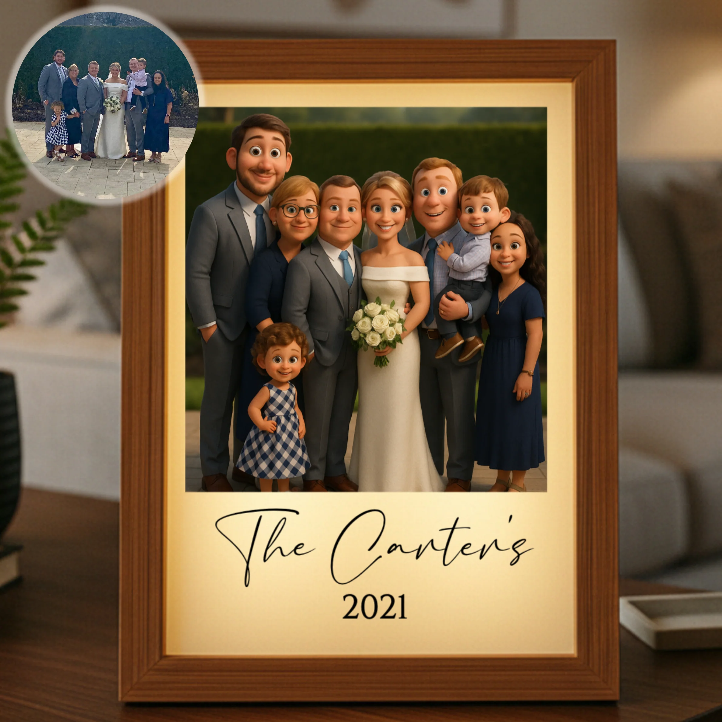Custom Animated Family Photo Light Box - Image 2