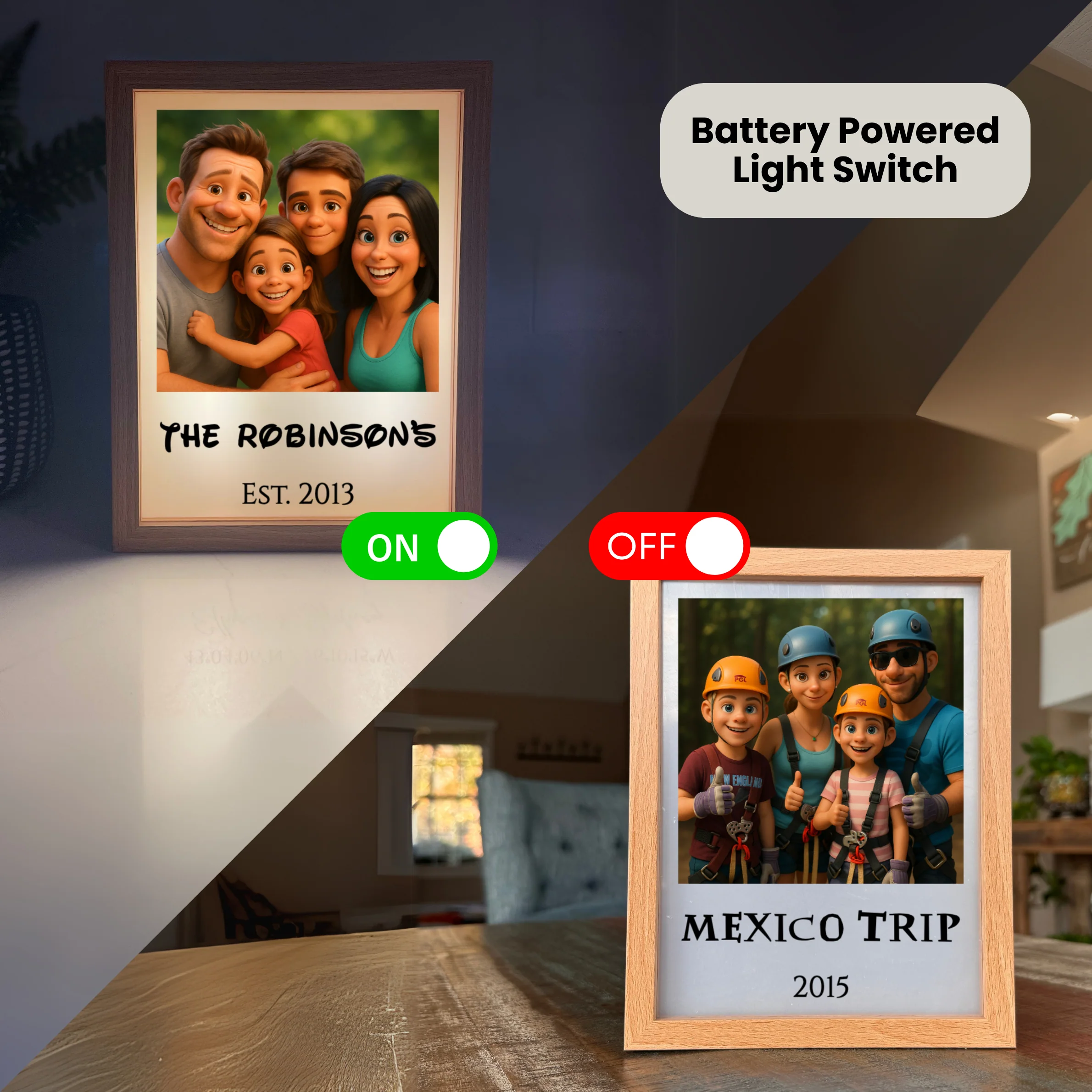 Custom Animated Family Photo Light Box - Image 5