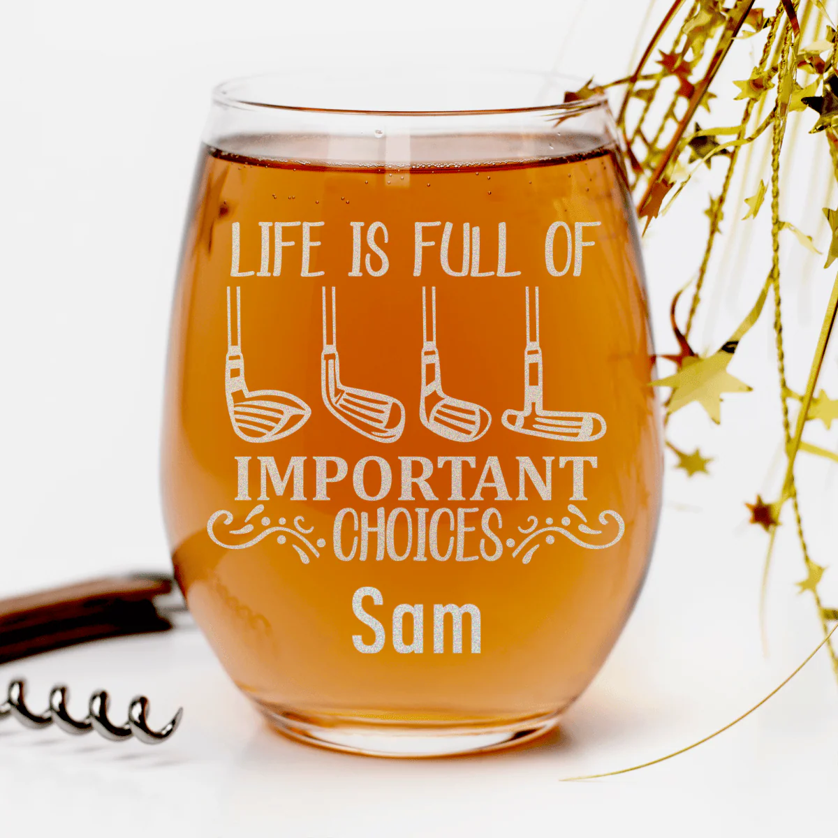 Girls Have Choices Stemless Wine Glass - Image 2