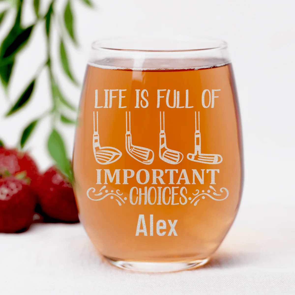 Girls Have Choices Stemless Wine Glass - Image 7