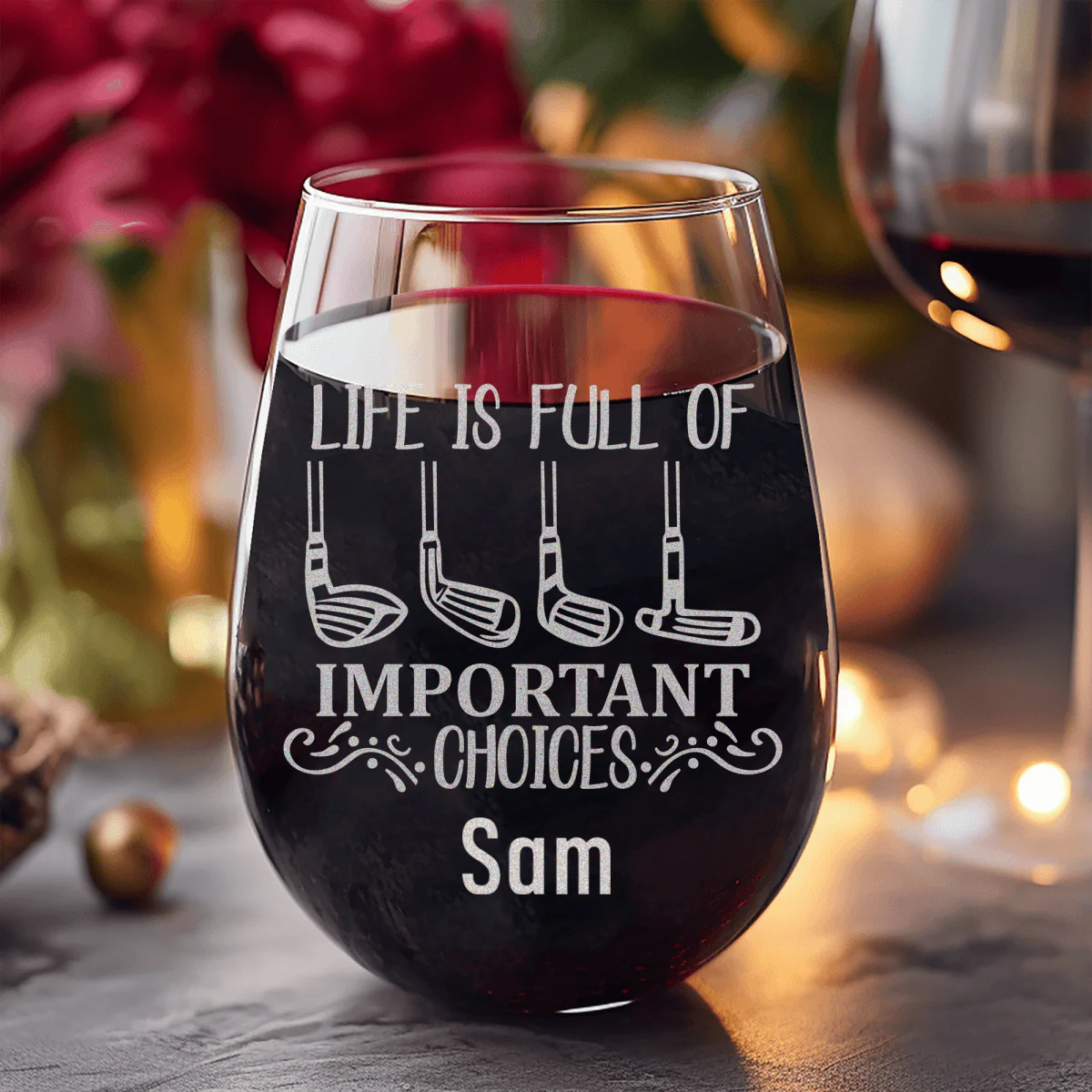 Girls Have Choices Stemless Wine Glass - Image 8