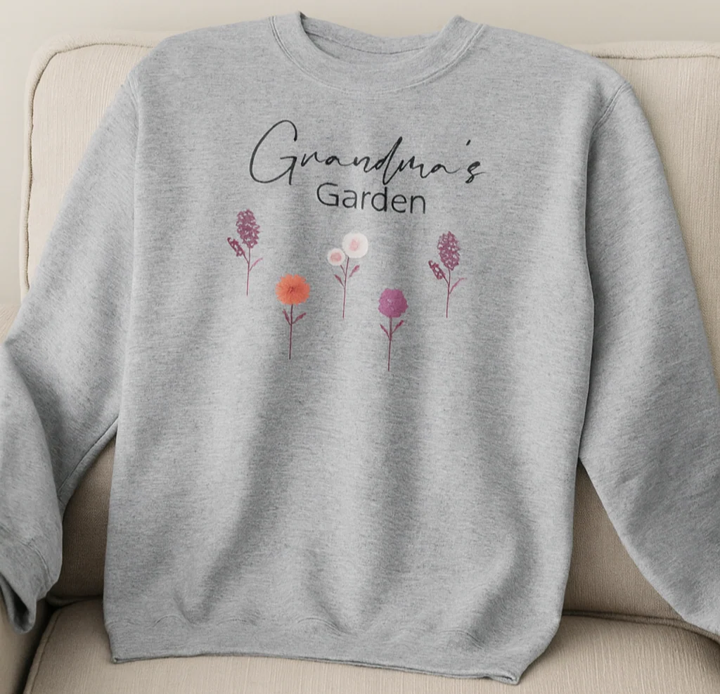 Grandma's Garden Personalized Sweatshirt - Image 3