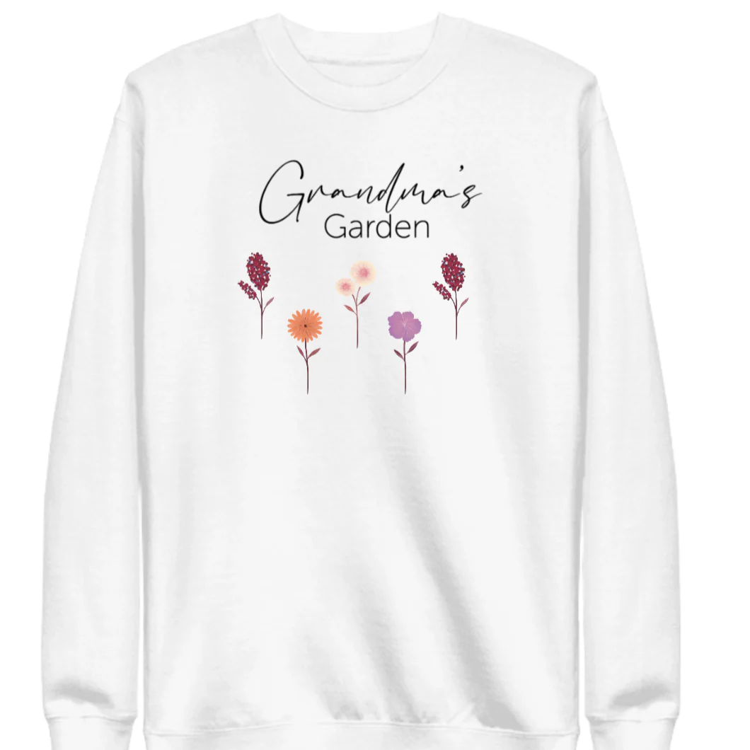 Grandma's Garden Personalized Sweatshirt - Image 4