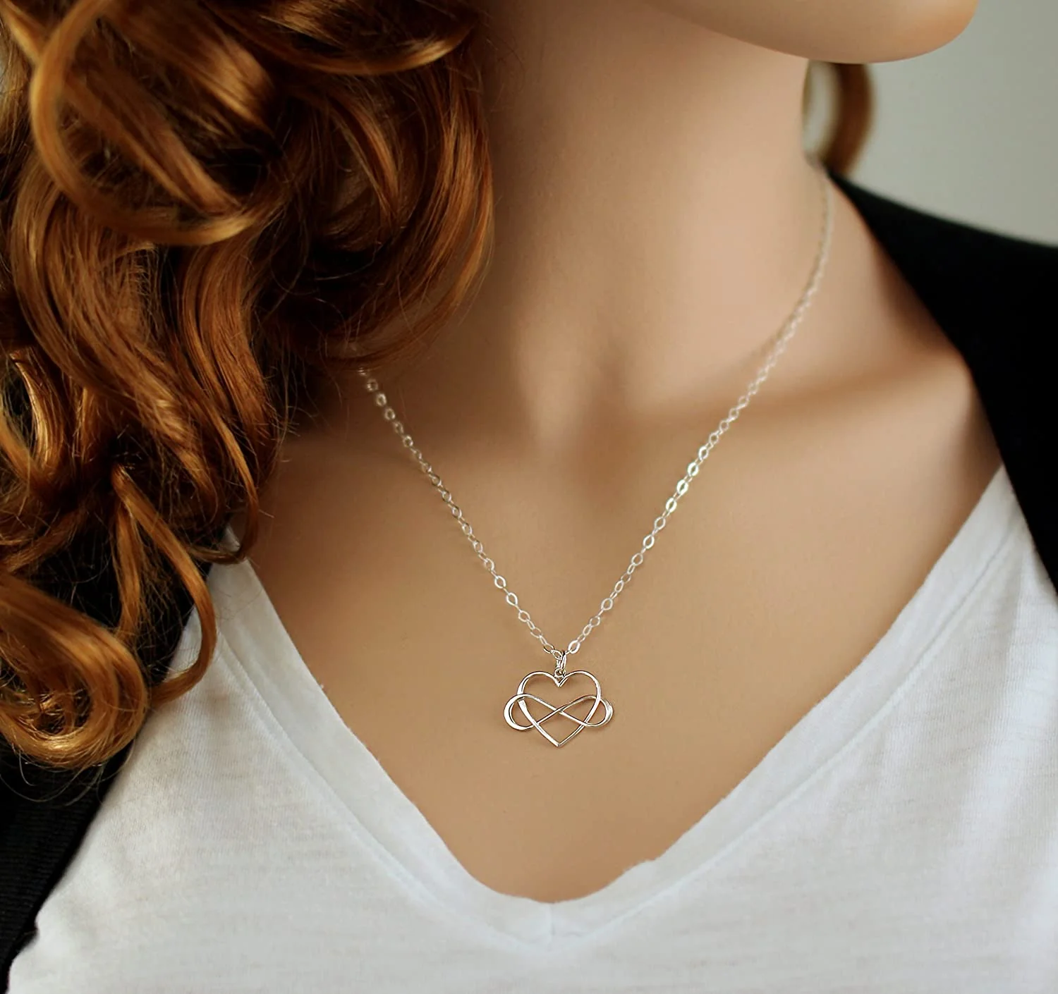 Grandmother & Granddaughter Infinity Heart Necklace - Image 5