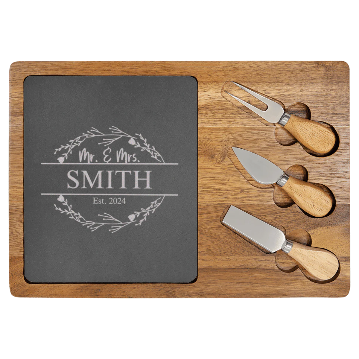Heartfelt Anniversary Wood Slate Serving Tray - Image 7