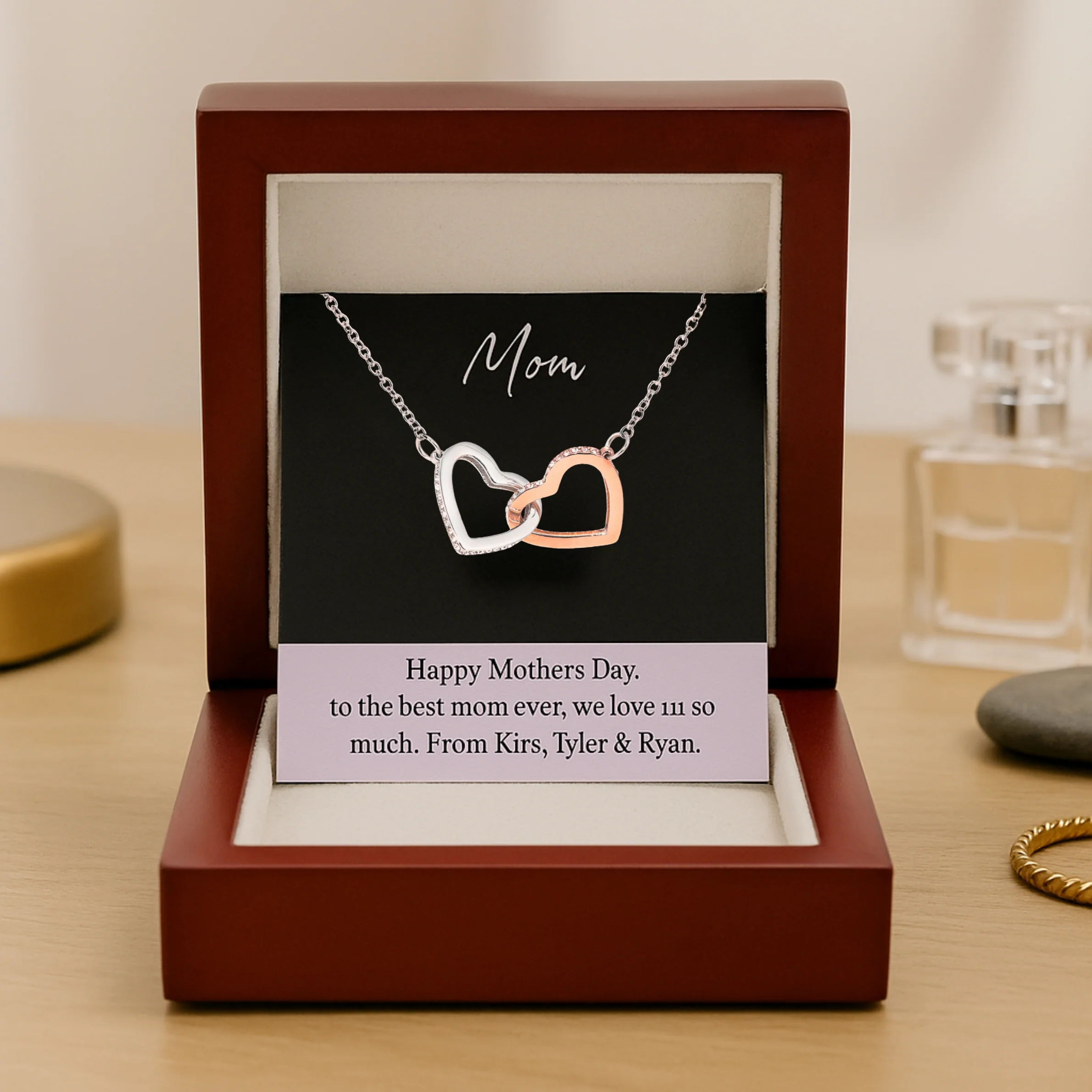 Mom's Love Double Heart Necklace