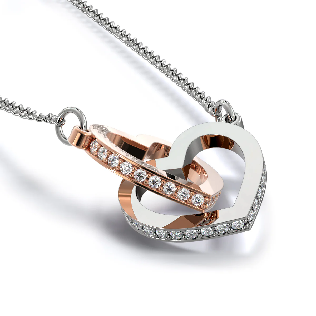 Mom's Love Double Heart Necklace - Image 3