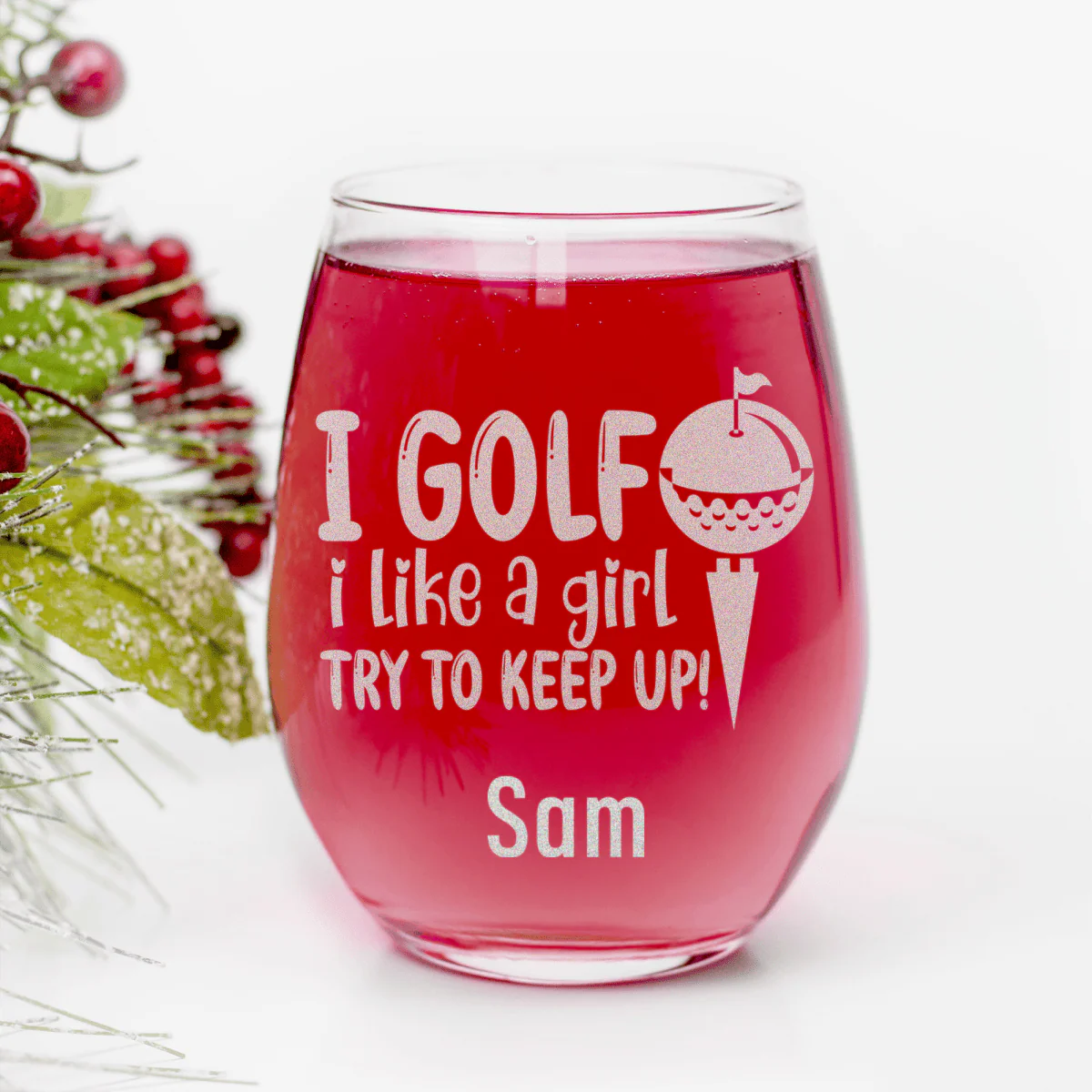 Keep Up With The Ladies Stemless Wine Glass - Image 7