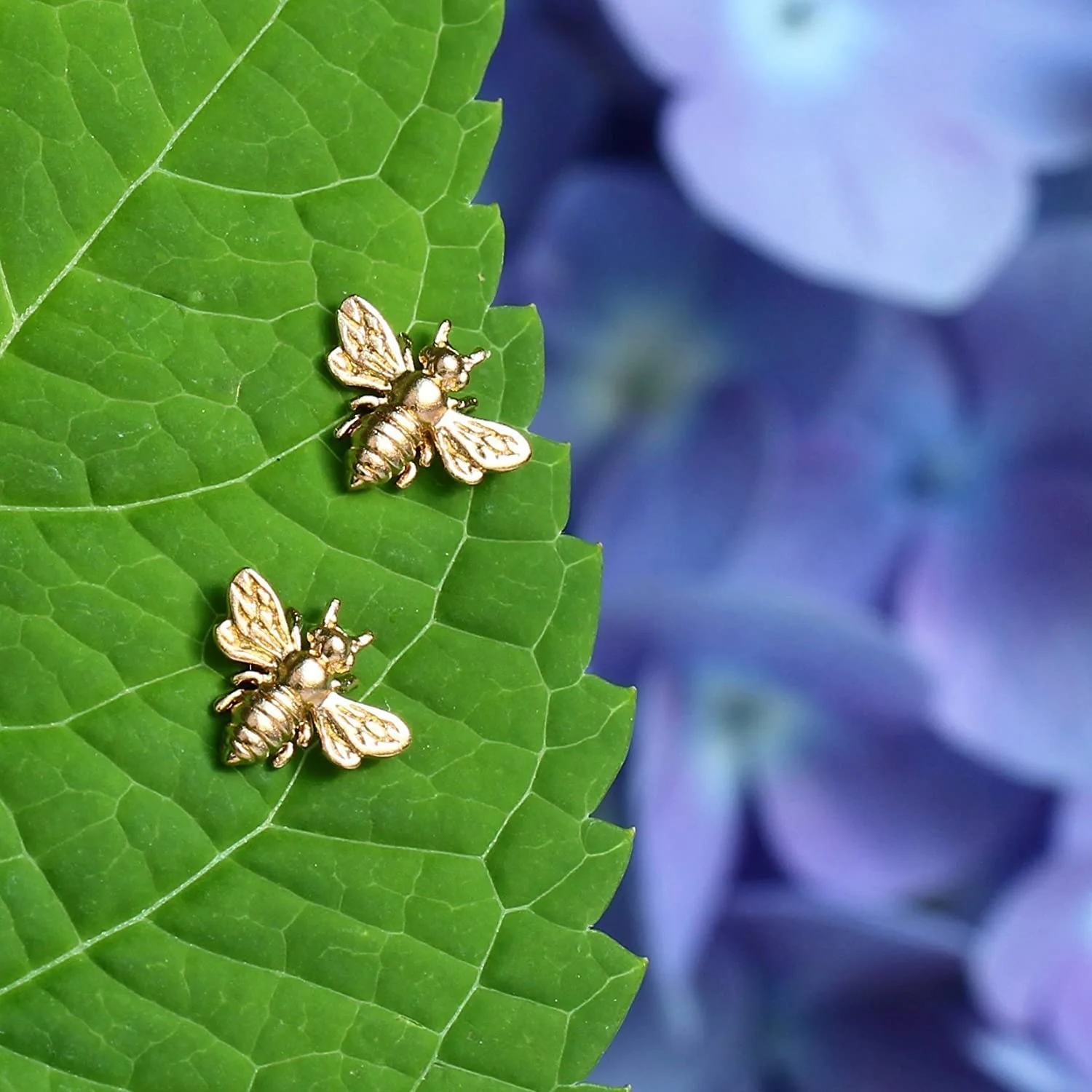 24k Gold Honeybee Studs - Image 4